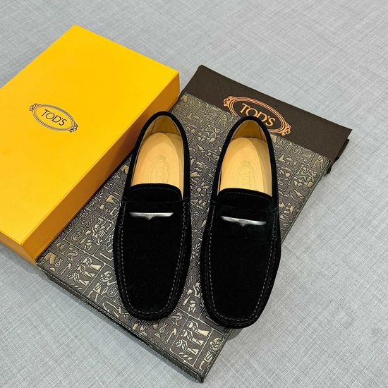 Tods Suede Daily Loafers Black
