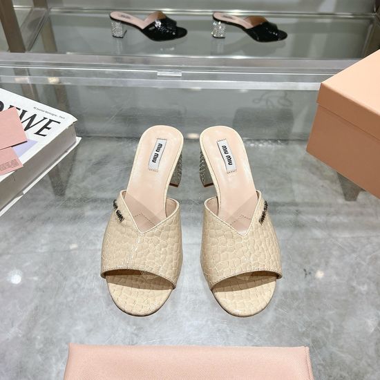 Miu Miu Quilted Patent Leather Heeled Sandals with Genuine Leather Sole