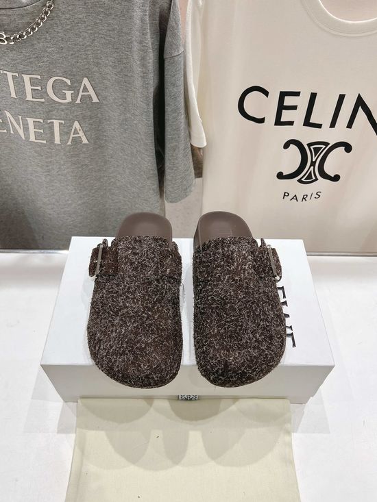 Loewe Soft Suede Half Slippers Comfortable Non-slip Retro Home Outdoor Shoes