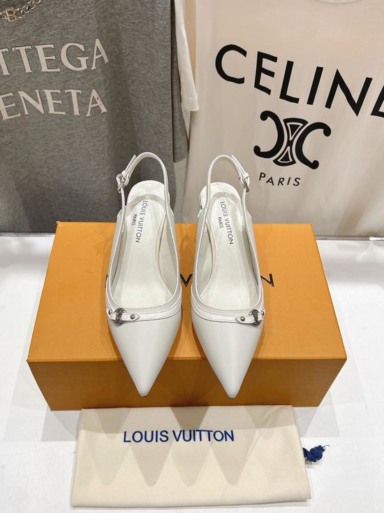 Louis Vuitton Elegant Genuine Leather Mary Jane Flats Premium Sole
