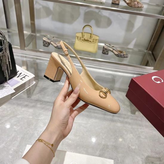 Gucci Classic Patent Leather Pumps with Metal Buckle