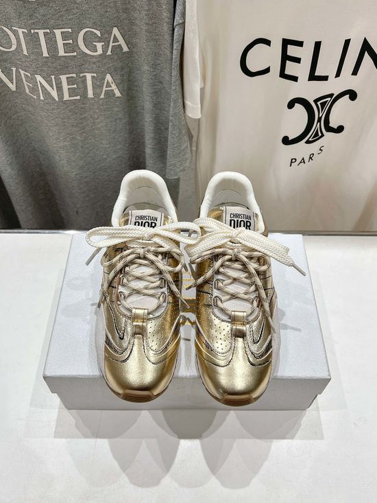 Christian Dior Premium Suede Leather Fashion Sneakers With Contrasting Design