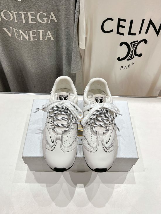 Christian Dior Premium Suede Leather Fashion Sneakers With Contrasting Design
