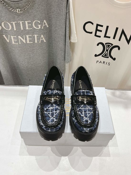 Christian Dior Premium Leather Lined Slip On Loafer Casual Shoes