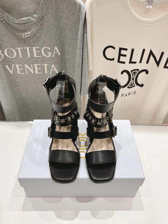 Christian Dior Retro High Heel Sandals Comfortable Wear