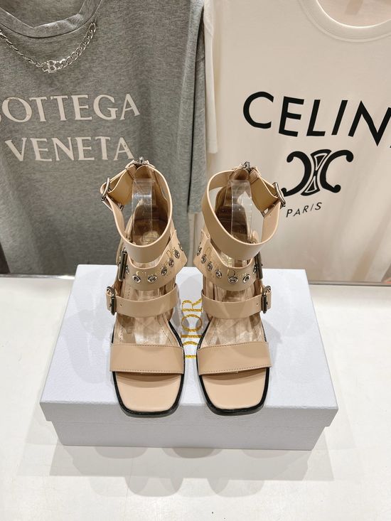 Christian Dior Retro High Heel Sandals Comfortable Wear