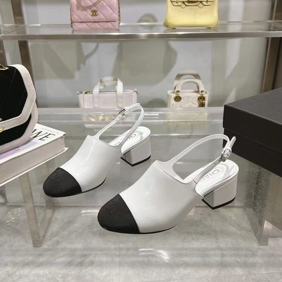 Chanel Embroidered Sheepskin Leather Low Heel Casual Sandals