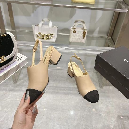 Chanel Embroidered Sheepskin Leather Low Heel Casual Sandals