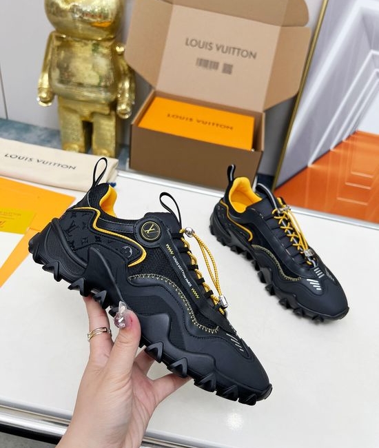 Louis Vuitton LV Premium Leather Sneakers with Flexible Wave Outsole
