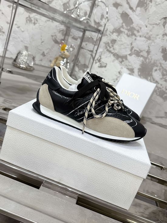 Christian Dior Vintage Graffiti Casual Trainers With Leather Upper