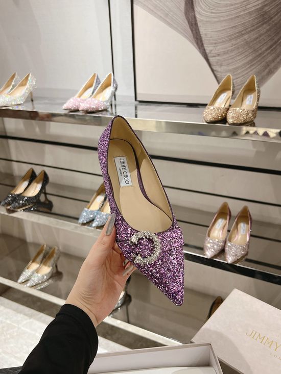Saresa Glitter Flat Slip On Comfortable Casual Shoes
