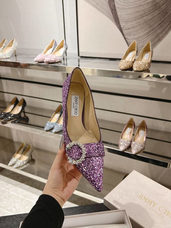 Saresa Glitter Mid Heel Elegant Occasion Dress Shoes