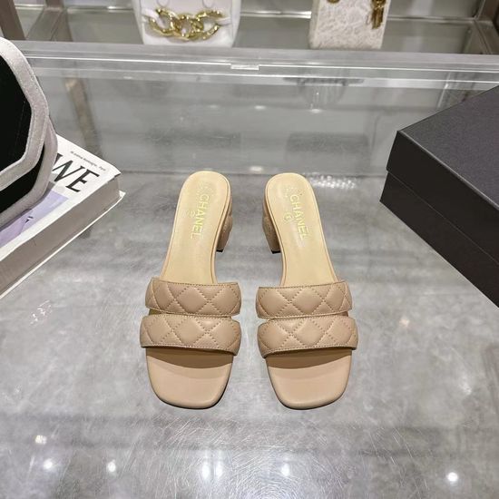 Chanel Embroidered Sheepskin Knit Comfortable Low Heel Sandals