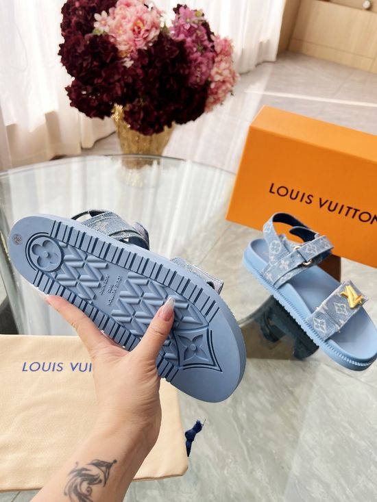 Louis Vuitton Premium Cowhide Lined Soft Comfortable Slides