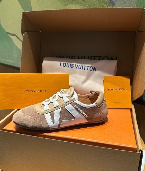 Louis Vuitton LV Vintage Casual Leather Suede Training Sneakers