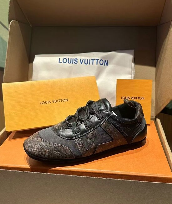 Louis Vuitton LV Vintage Leather Suede Casual Training Sneakers
