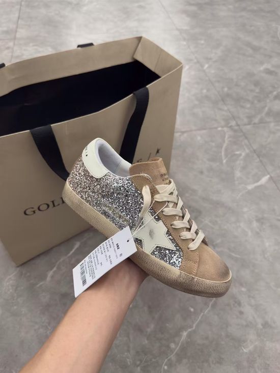 Golden Goose Vintage Distressed Color Block Comfortable All Match Casual Shoes