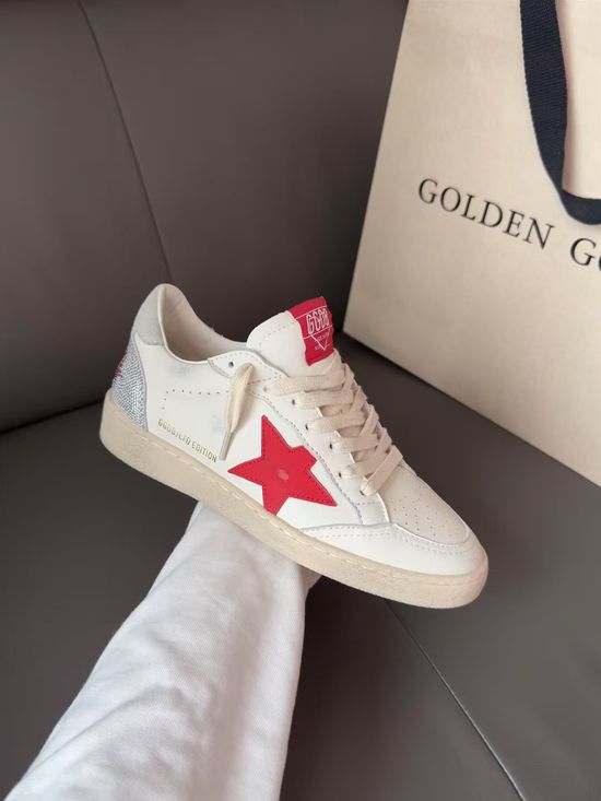 Golden Goose Vintage Distressed Leather Upper Non Slip Casual Shoes