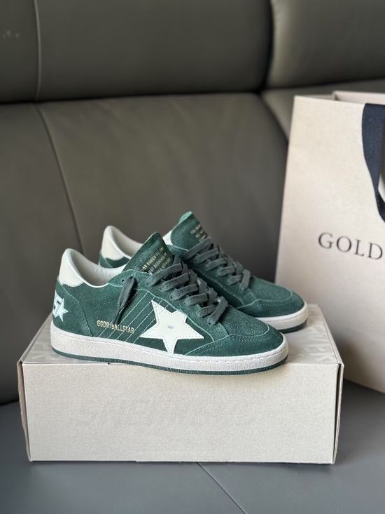 Golden Goose Premium Green Leather Distressed Comfortable Casual Daily Shoes