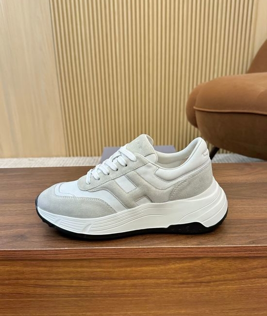 Hogan Color-Block Thick-Soled Sneakers with Striped Design