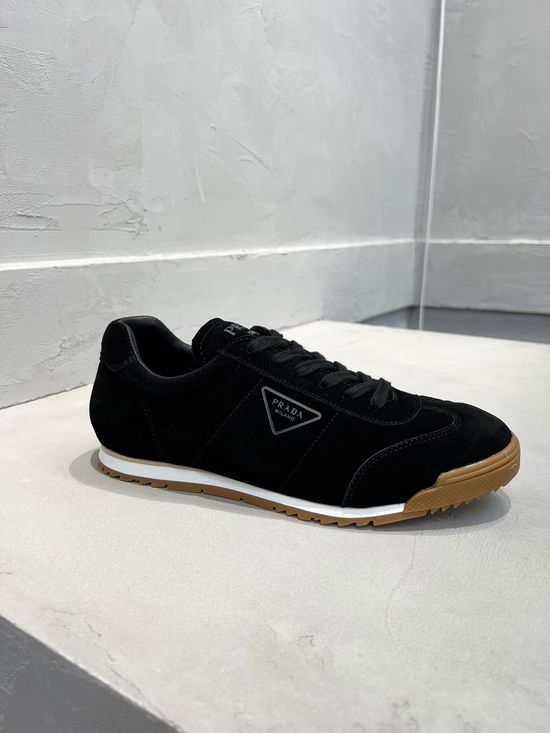 Prada Premium Leather Casual Comfortable Walking Sneakers