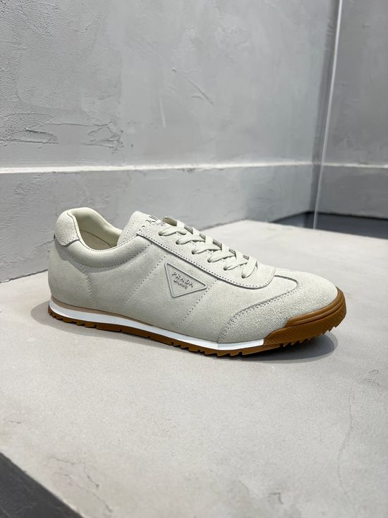 Prada Premium Leather Casual Comfortable Walking Sneakers