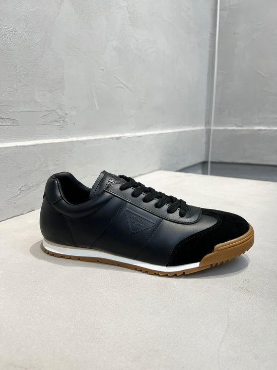 Prada Premium Leather Casual Comfortable Walking Sneakers