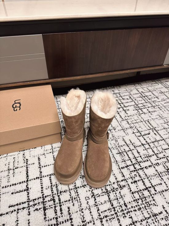 UGG Shearling Lined Winter Boots with Knit Details