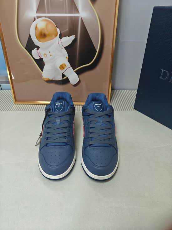 Christian Dior Premium Leather Casual Sneakers Classic Comfortable Daily Shoes
