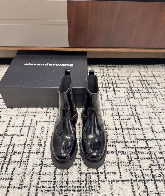 Alexander Wang Brogue Chelsea Boots with Non Slip Thick Sole