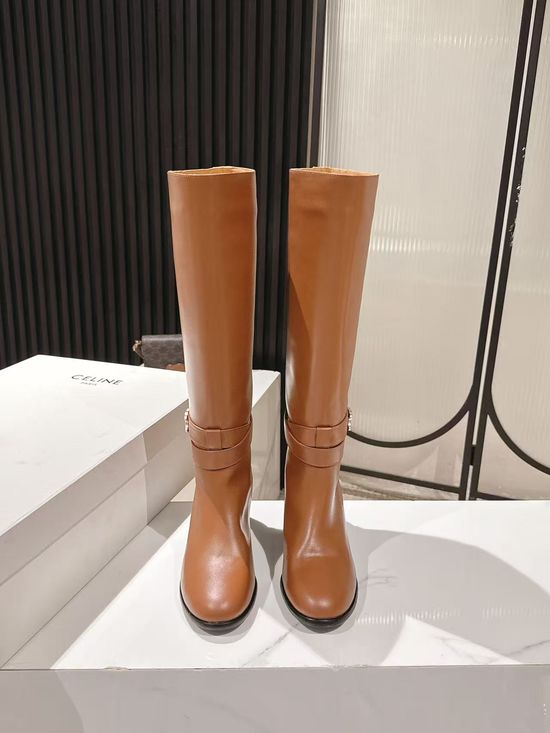 Celine Stylish Vintage Tall Boots With Premium Leather Upper