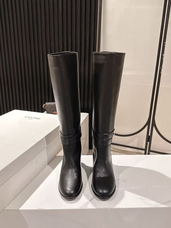 Celine Stylish Vintage Tall Boots With Premium Leather Upper