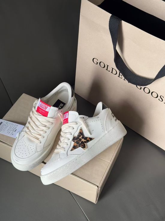 Golden Goose Premium Thick Sole Leopard Star Vintage Comfortable Sneakers