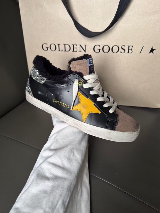 Golden Goose Premium Distressed Suede Leather Wool Lined Casual Sneakers