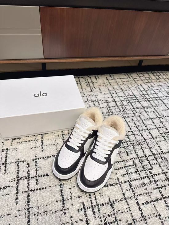 Alo Color Block Leather Platform Casual Comfortable Shoes
