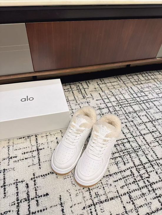 Alo Color Block Leather Platform Casual Comfortable Shoes