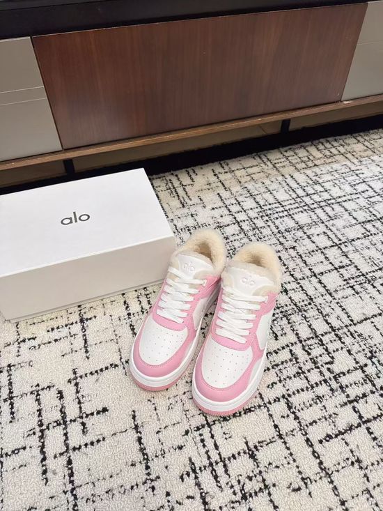 Alo Color Block Leather Platform Casual Comfortable Shoes