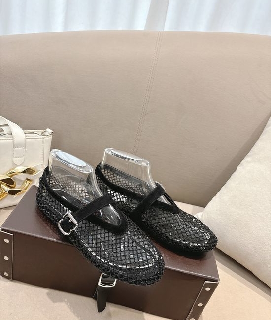 Alaia Rhinestone Mesh Mary Jane Shoes Breathable Fancy Footwear