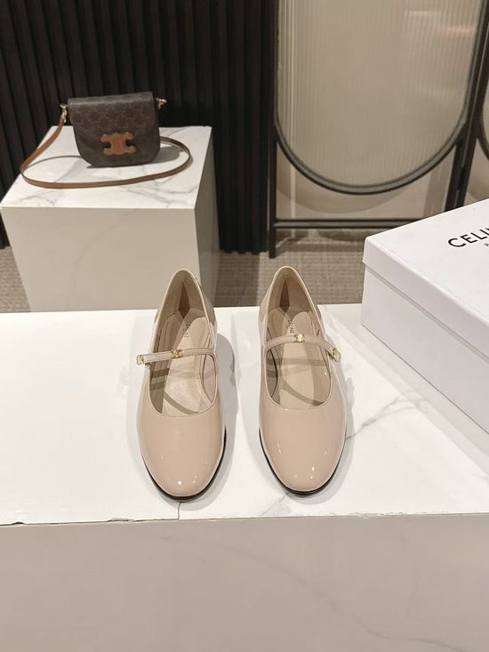 Celine Premium Patent Leather Loafers Soft Two-Wear Classic Casual Shoes