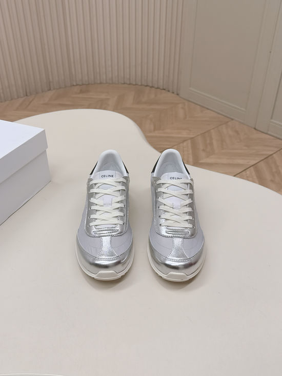 Celine Comfortable Suede Fabric Casual Athletic Sneakers