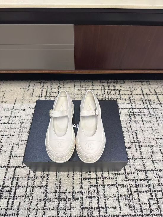 Chanel Classic Black White Thick Sole Comfortable Mary Jane Shoes