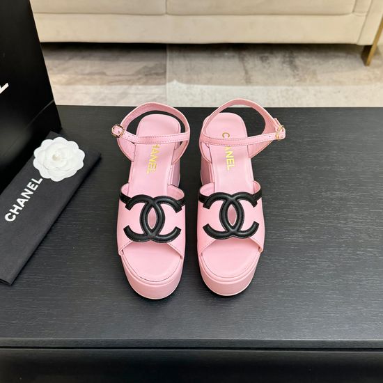 Chanel Platform Heel Soft Lining Non-slip Sandals