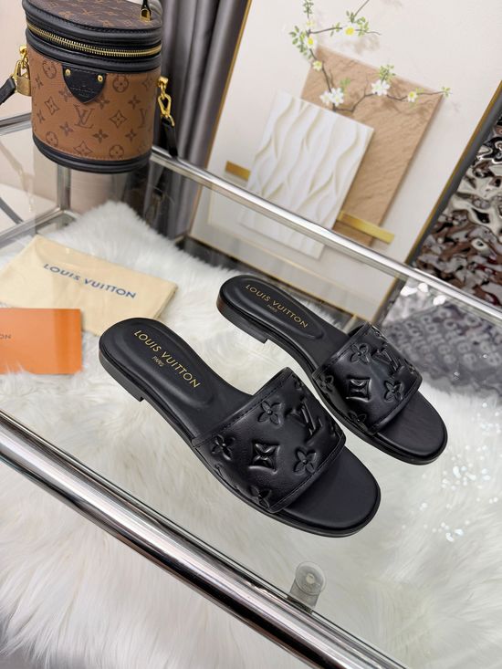 Louis Vuitton Classic Embossed Non Slip Casual Slide Sandals