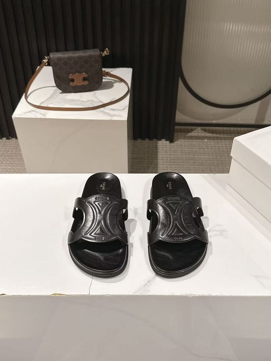Celine Embossed Pattern Non-slip Casual Slip On Slides