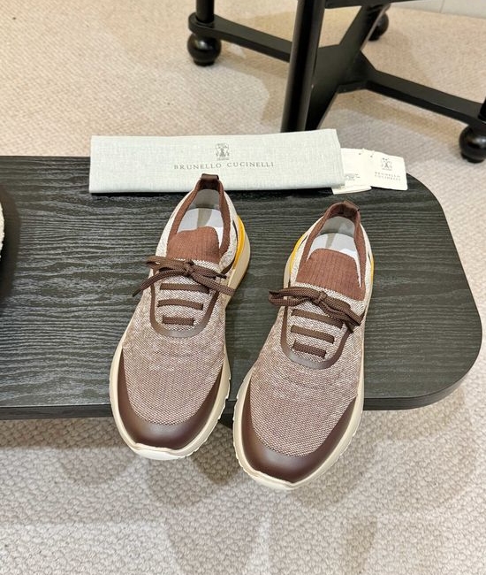 Brunello Cucinelli Comfortable Knit Casual Sneakers With Soft Cushioned Sole