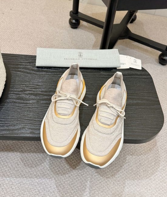 Brunello Cucinelli Comfortable Knit Casual Sneakers With Soft Cushioned Sole