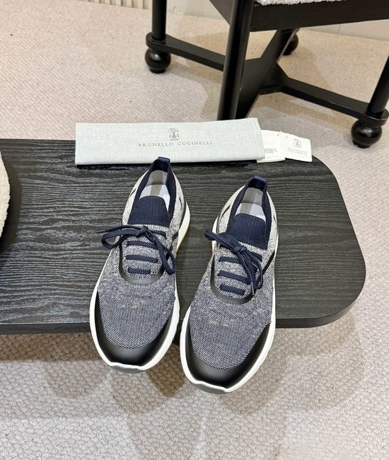 Brunello Cucinelli Comfortable Knit Casual Sneakers With Soft Cushioned Sole
