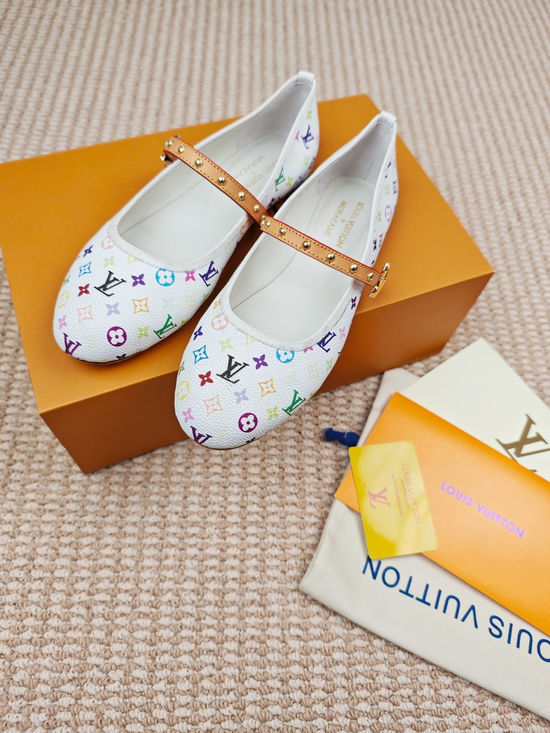 Louis Vuitton Vintage Fashion Bow Accent Flat Slide Sandals