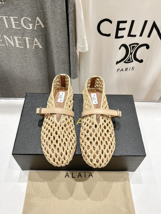Alaia Woven Mesh Breathable Comfortable Ballet Flats