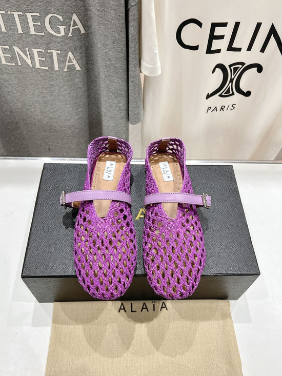 Alaia Woven Mesh Breathable Comfortable Ballet Flats